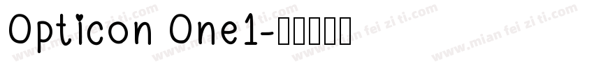 Opticon One1字体转换